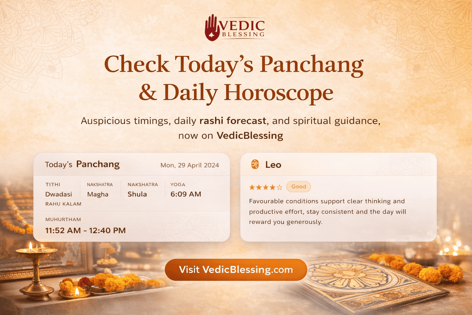 Check Today’s Panchang and Daily Horoscope for Daily Spiritual Guidance