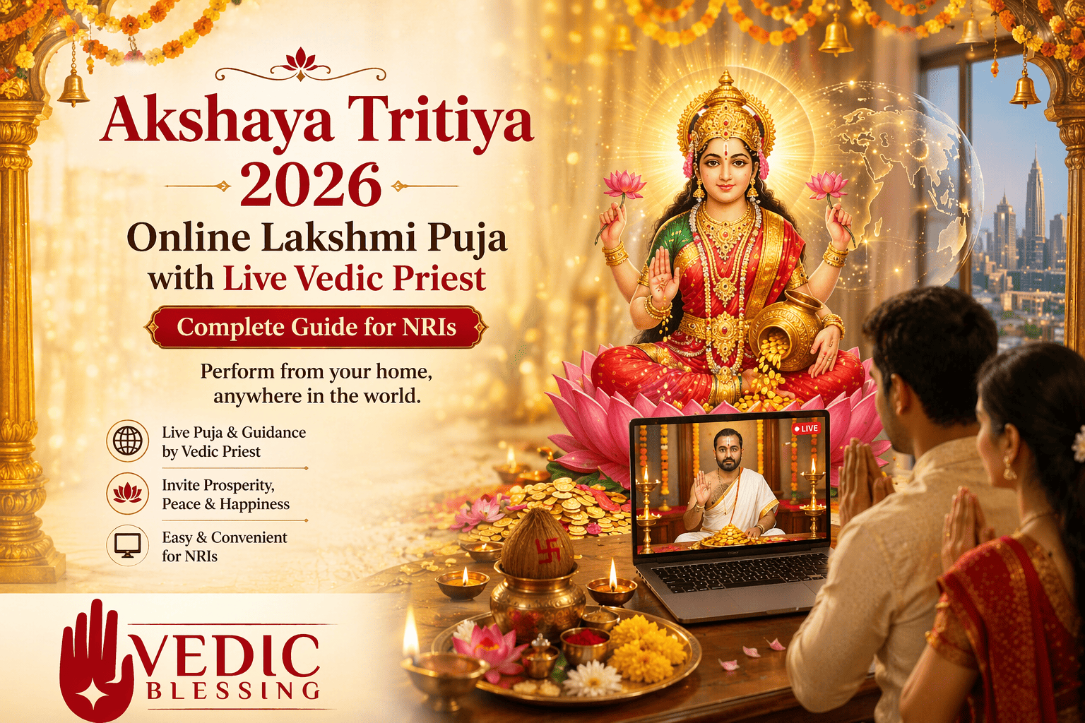 Akshaya Tritiya 2026: Online Lakshmi Puja with Live Vedic Priest — Complete Guide for NRIs