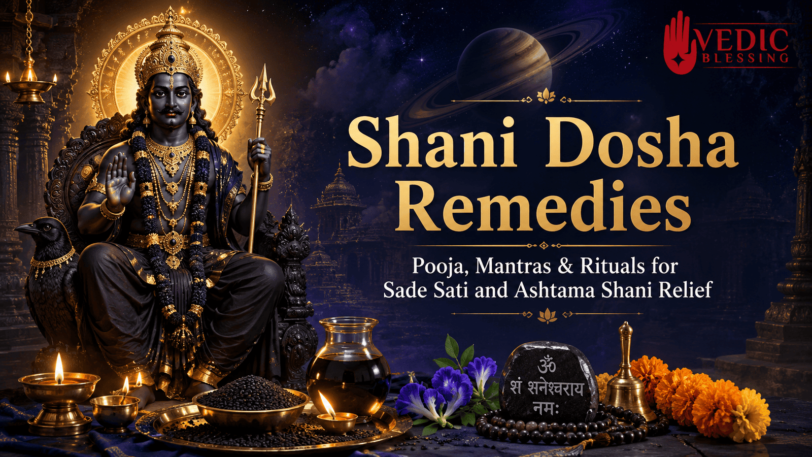 Shani Dosha Remedies: Pooja, Mantras & Rituals for Sade Sati and Ashtama Shani Relief