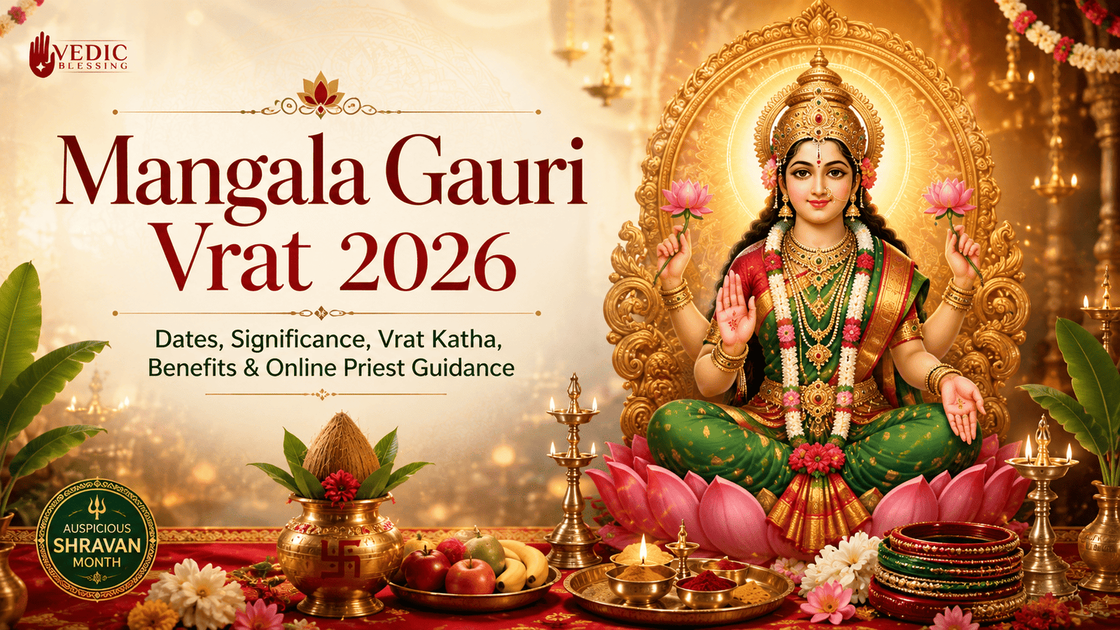 Mangala Gauri Vrat 2026: Dates, Significance, Vrat Katha, Benefits and Online Priest Guidance